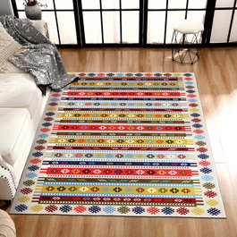 Conceptum Els1781 Alfombra de Terciopelo Multicolor 120 x 180 cm
